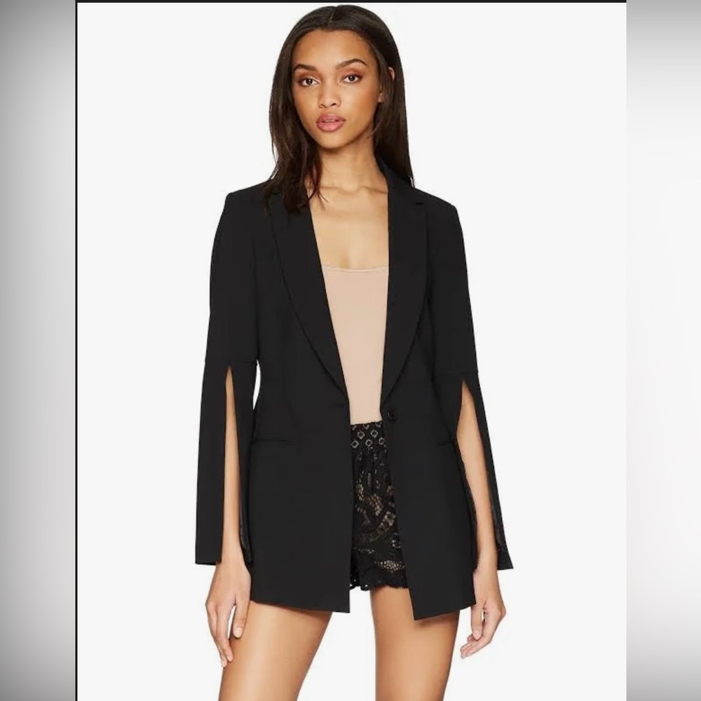 BCBGMaxAzria Black Open-Sleeve Blazer